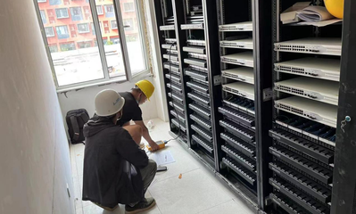 20220802古鎮口校區建設最新進展 網絡工程安裝穩步推進